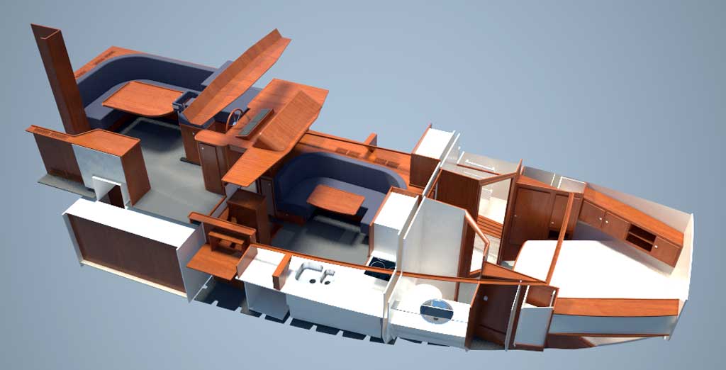 Overview rendering of a No Limit Ships interior