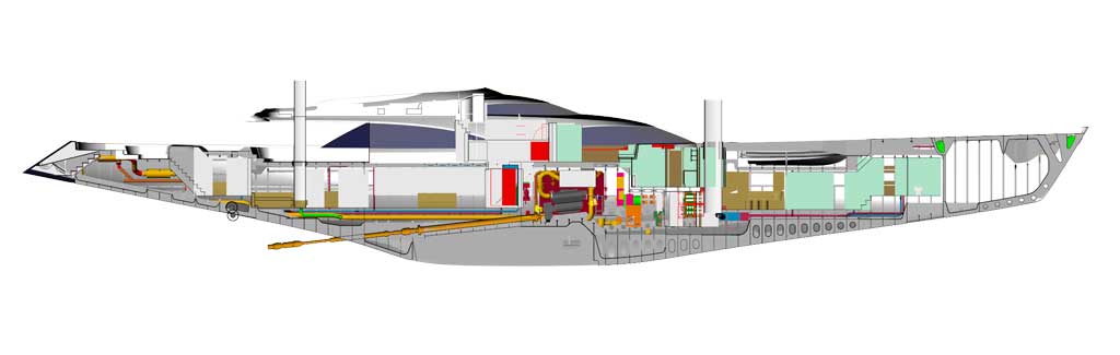 Concept-design work session at Royal Huisman: all disciplines in one integrated 3D model